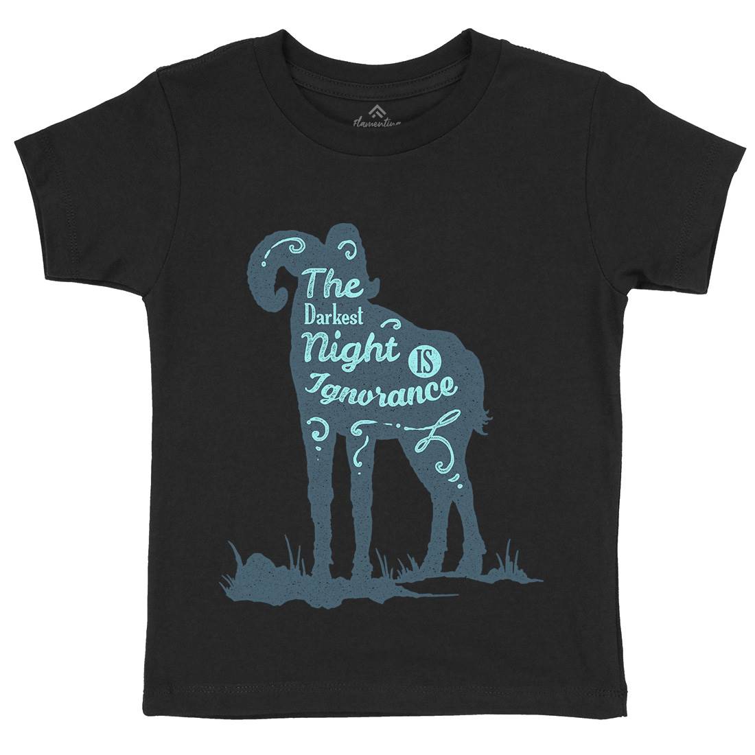 Darkest Night Kids Crew Neck T-Shirt Quotes A377