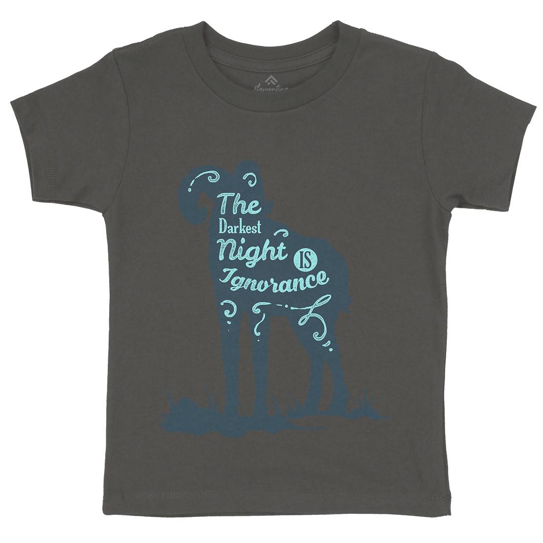 Darkest Night Kids Organic Crew Neck T-Shirt Quotes A377