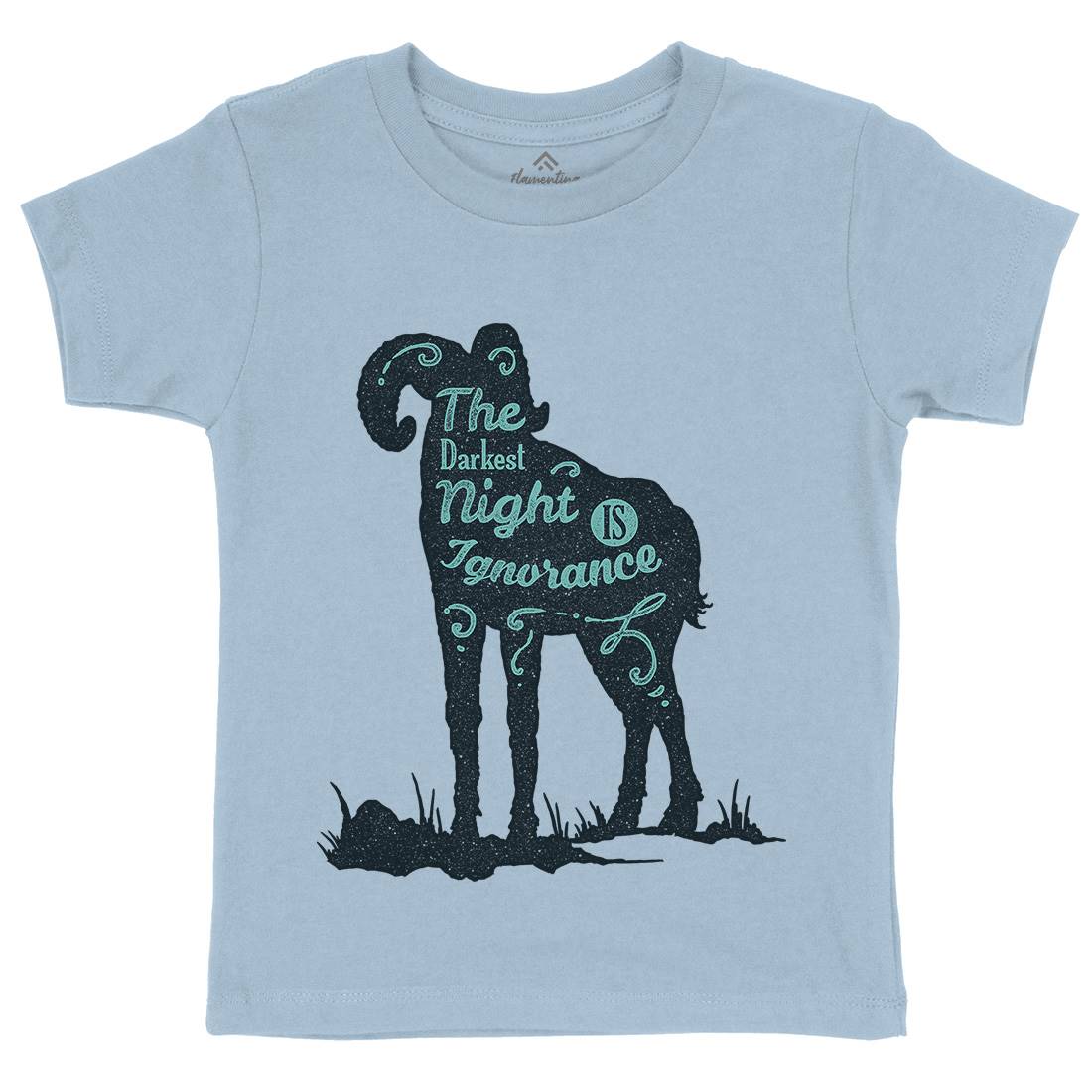 Darkest Night Kids Organic Crew Neck T-Shirt Quotes A377