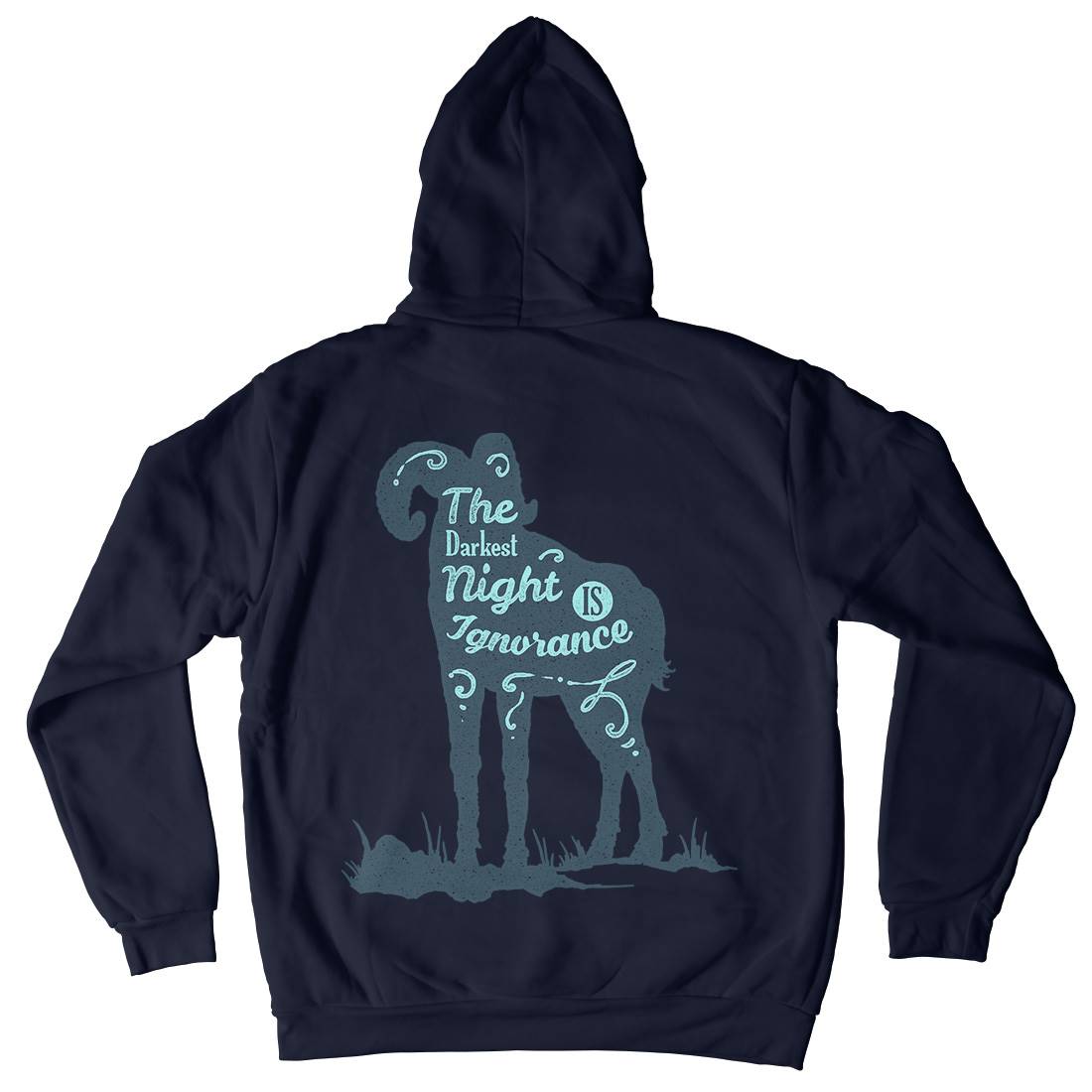 Darkest Night Mens Hoodie With Pocket Quotes A377