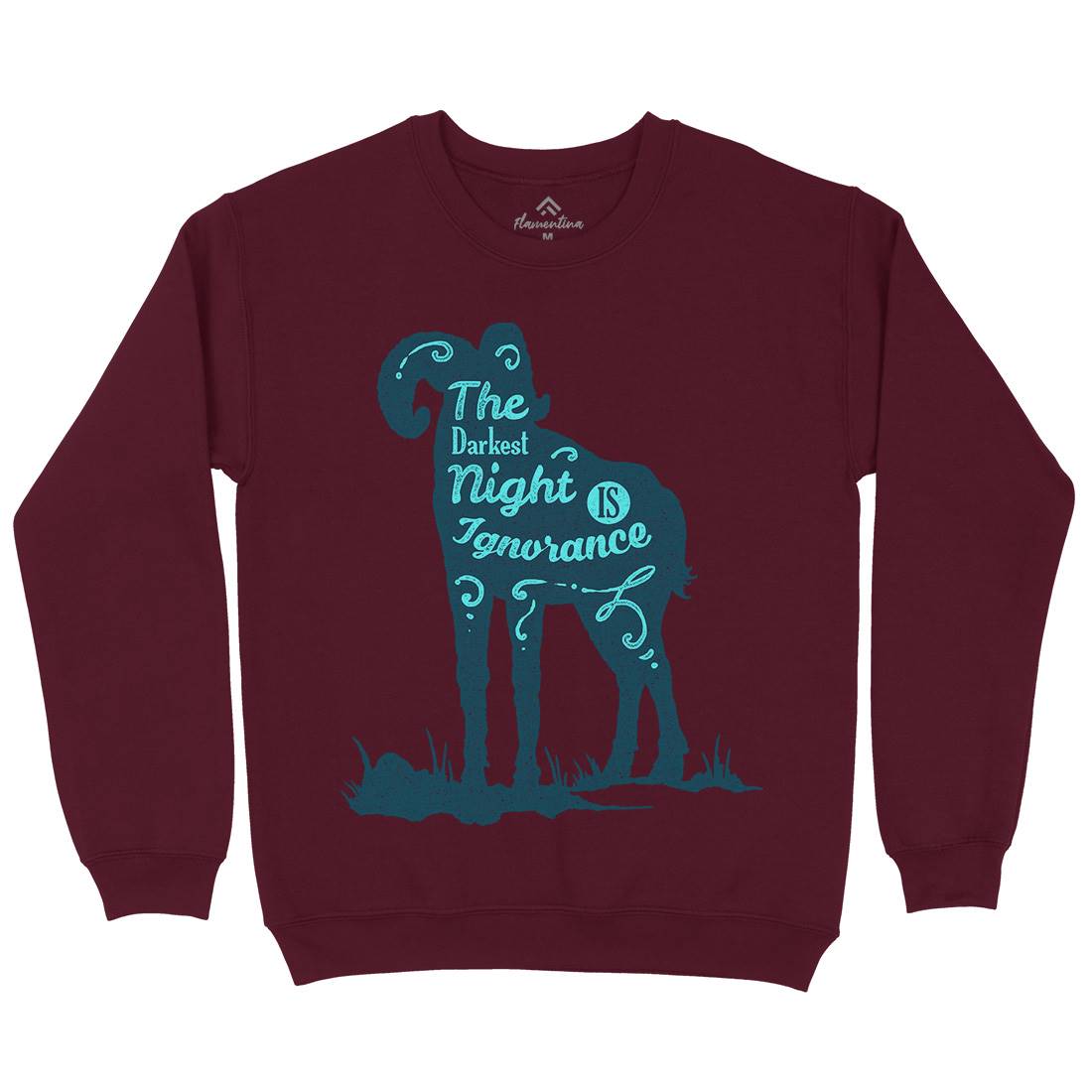 Darkest Night Mens Crew Neck Sweatshirt Quotes A377