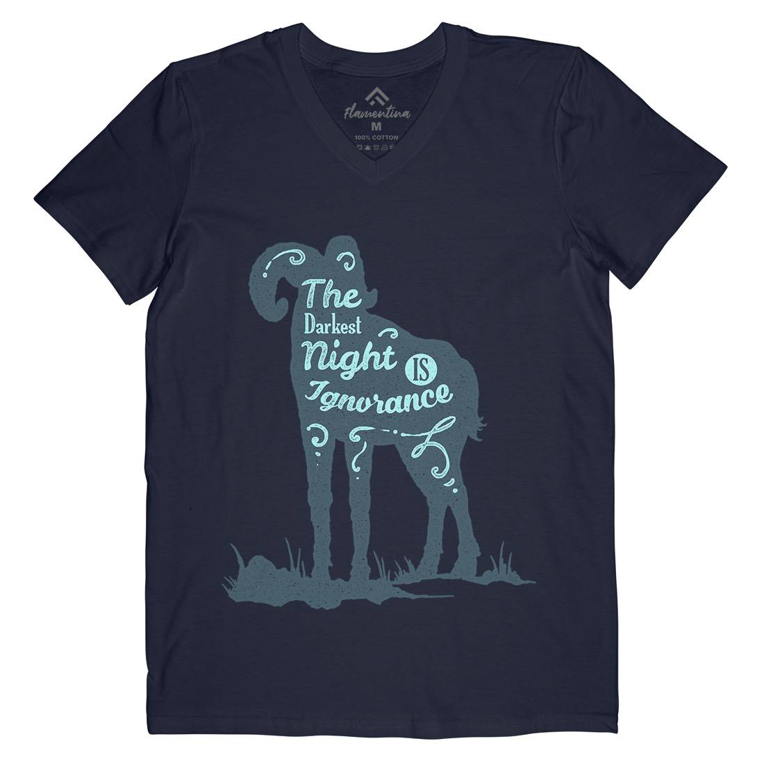 Darkest Night Mens V-Neck T-Shirt Quotes A377