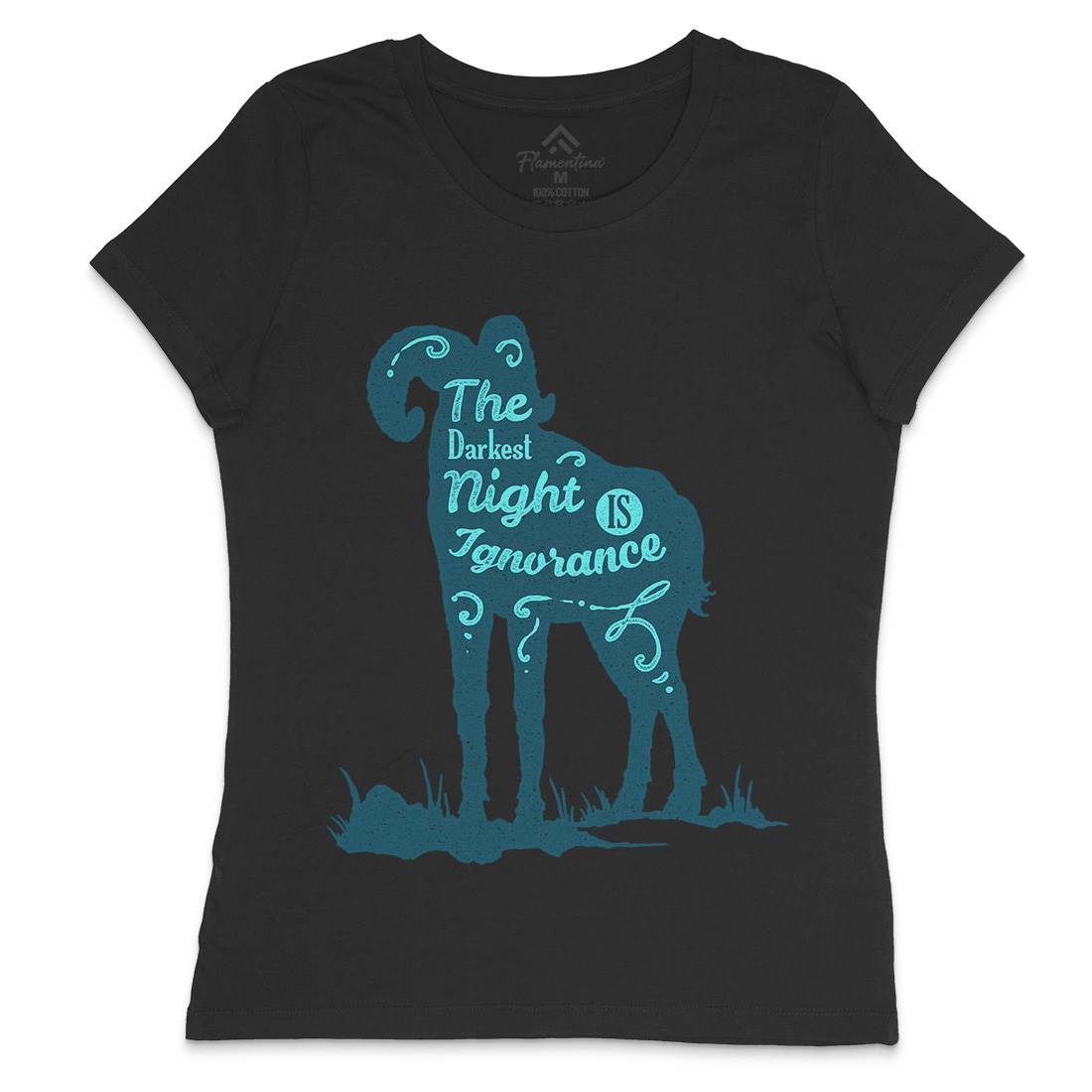 Darkest Night Womens Crew Neck T-Shirt Quotes A377