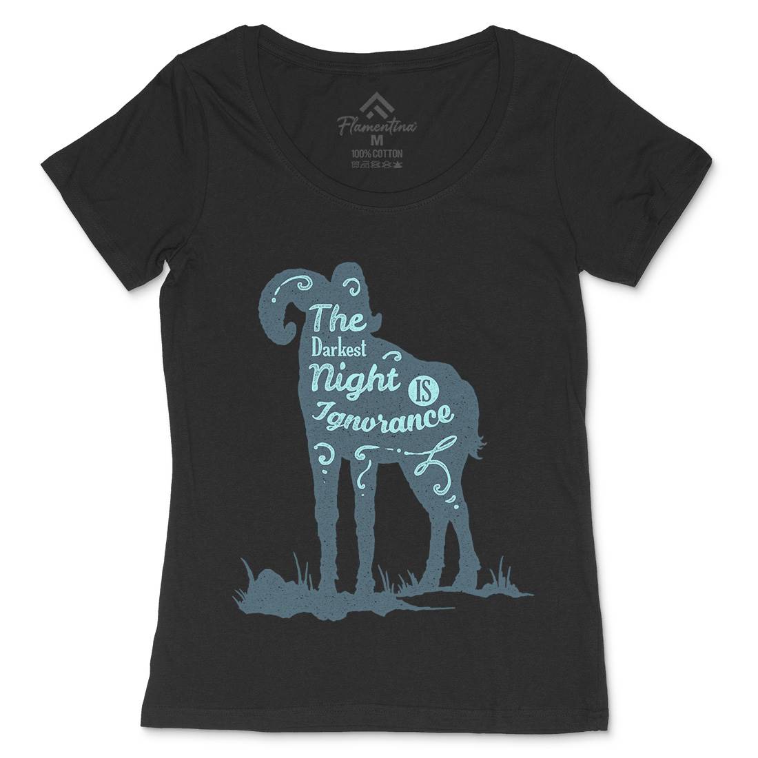 Darkest Night Womens Scoop Neck T-Shirt Quotes A377