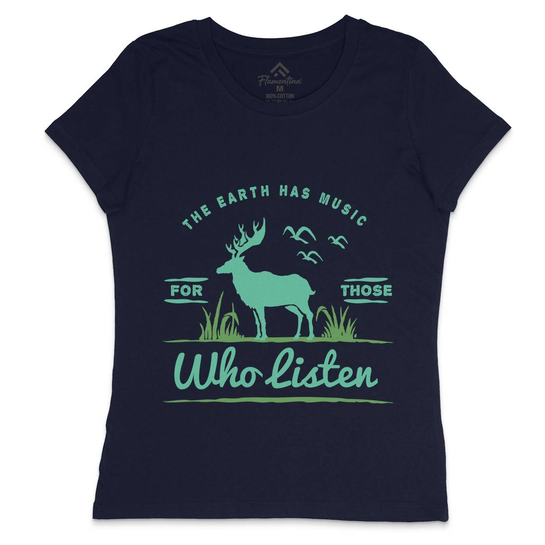 Earth Has Music Womens Crew Neck T-Shirt Nature A379