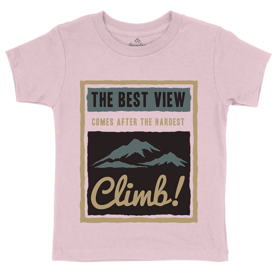 Hardest Climb Kids Crew Neck T-Shirt Nature A381