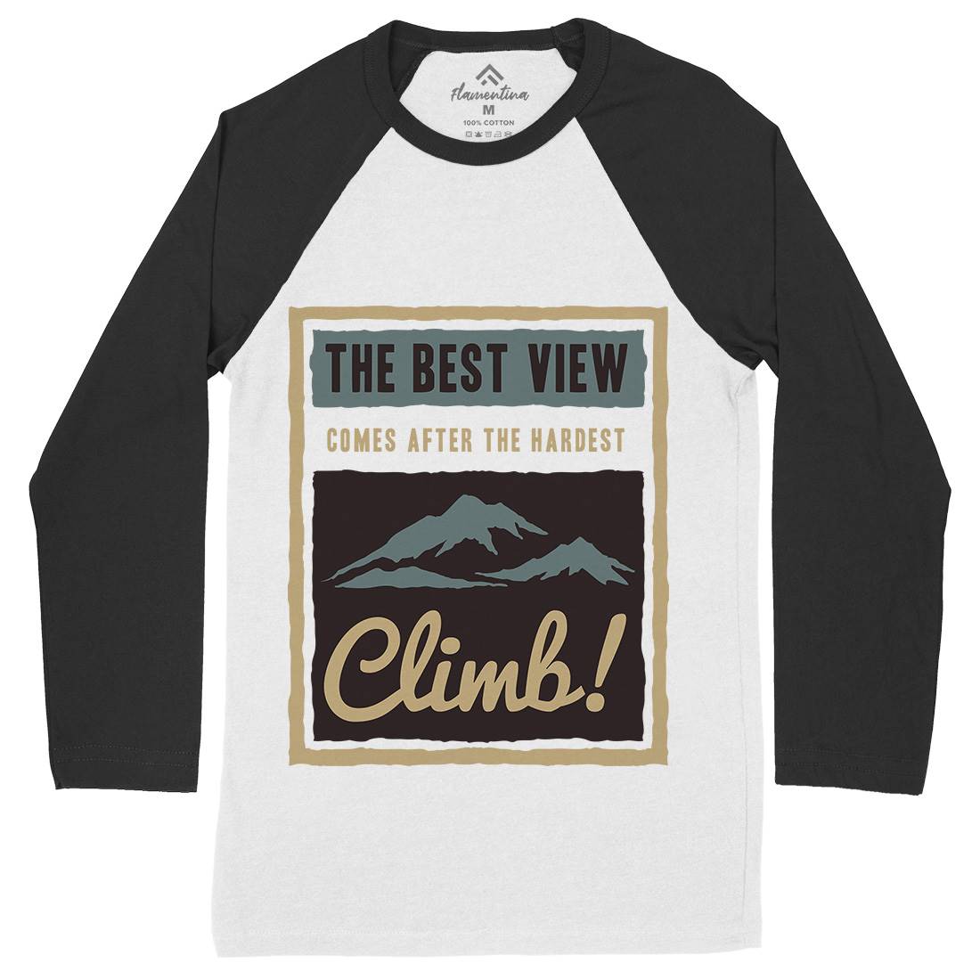 Hardest Climb Mens Long Sleeve Baseball T-Shirt Nature A381