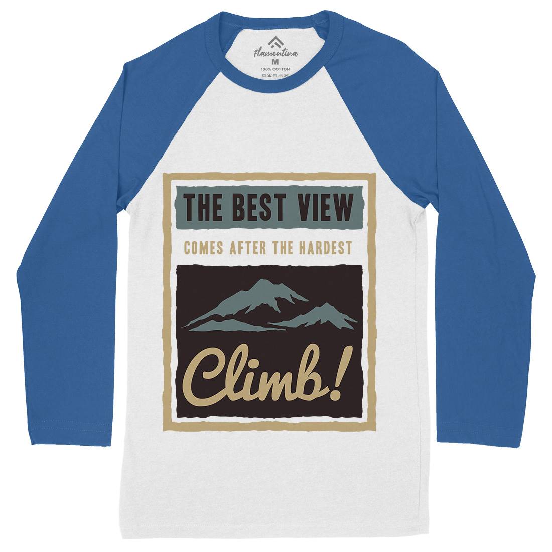 Hardest Climb Mens Long Sleeve Baseball T-Shirt Nature A381