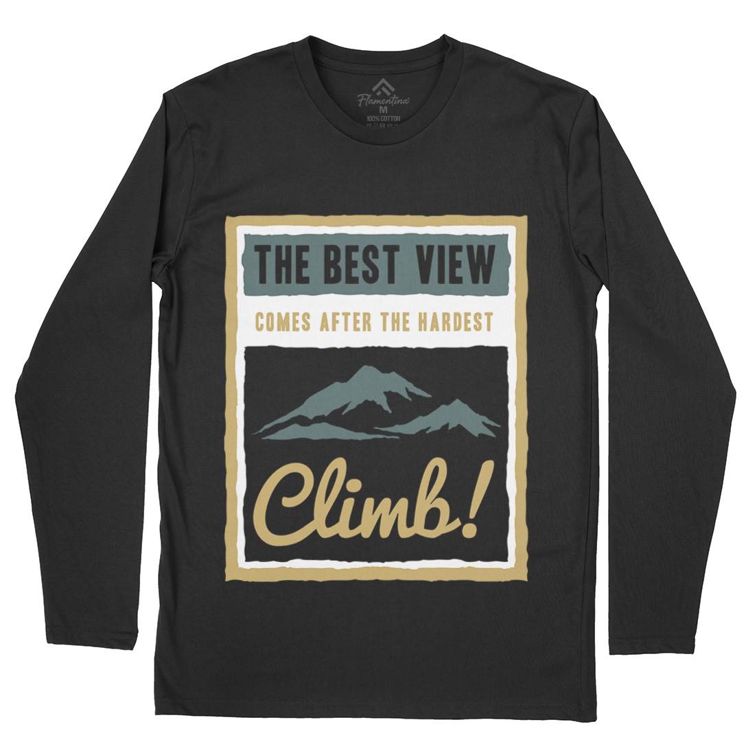 Hardest Climb Mens Long Sleeve T-Shirt Nature A381