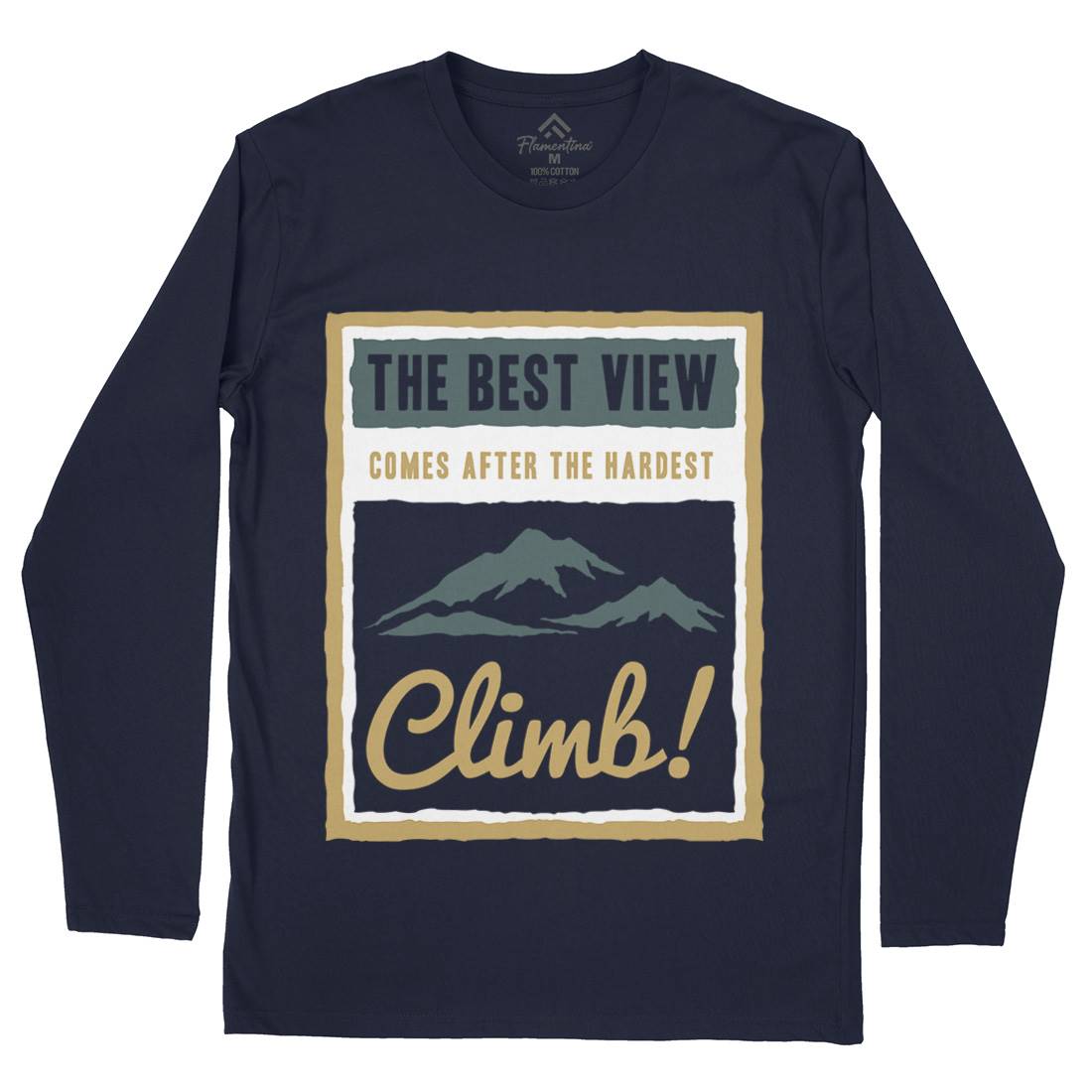 Hardest Climb Mens Long Sleeve T-Shirt Nature A381