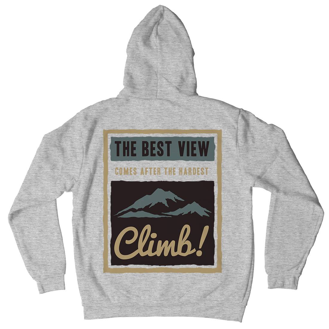 Hardest Climb Mens Hoodie With Pocket Nature A381