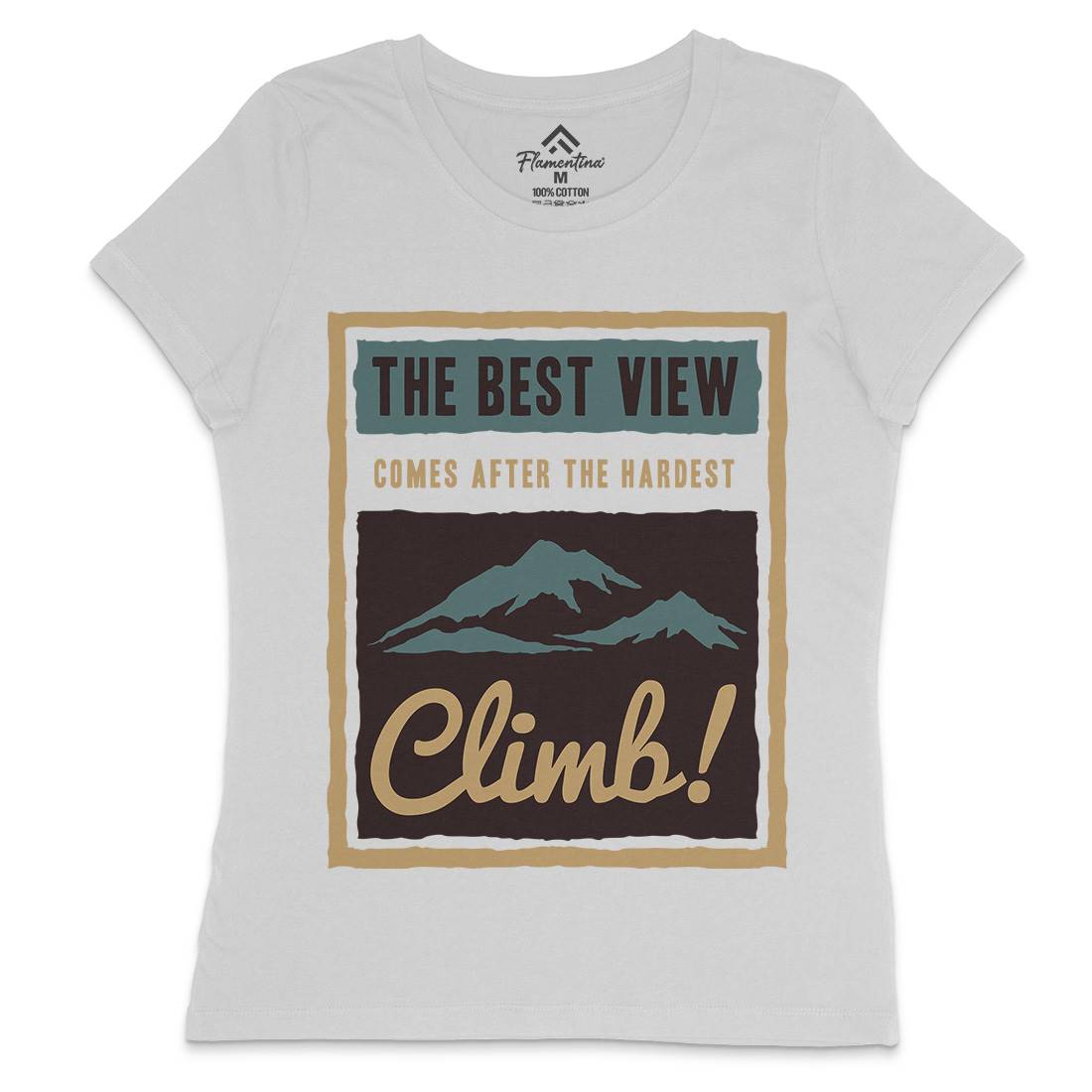 Hardest Climb Womens Crew Neck T-Shirt Nature A381