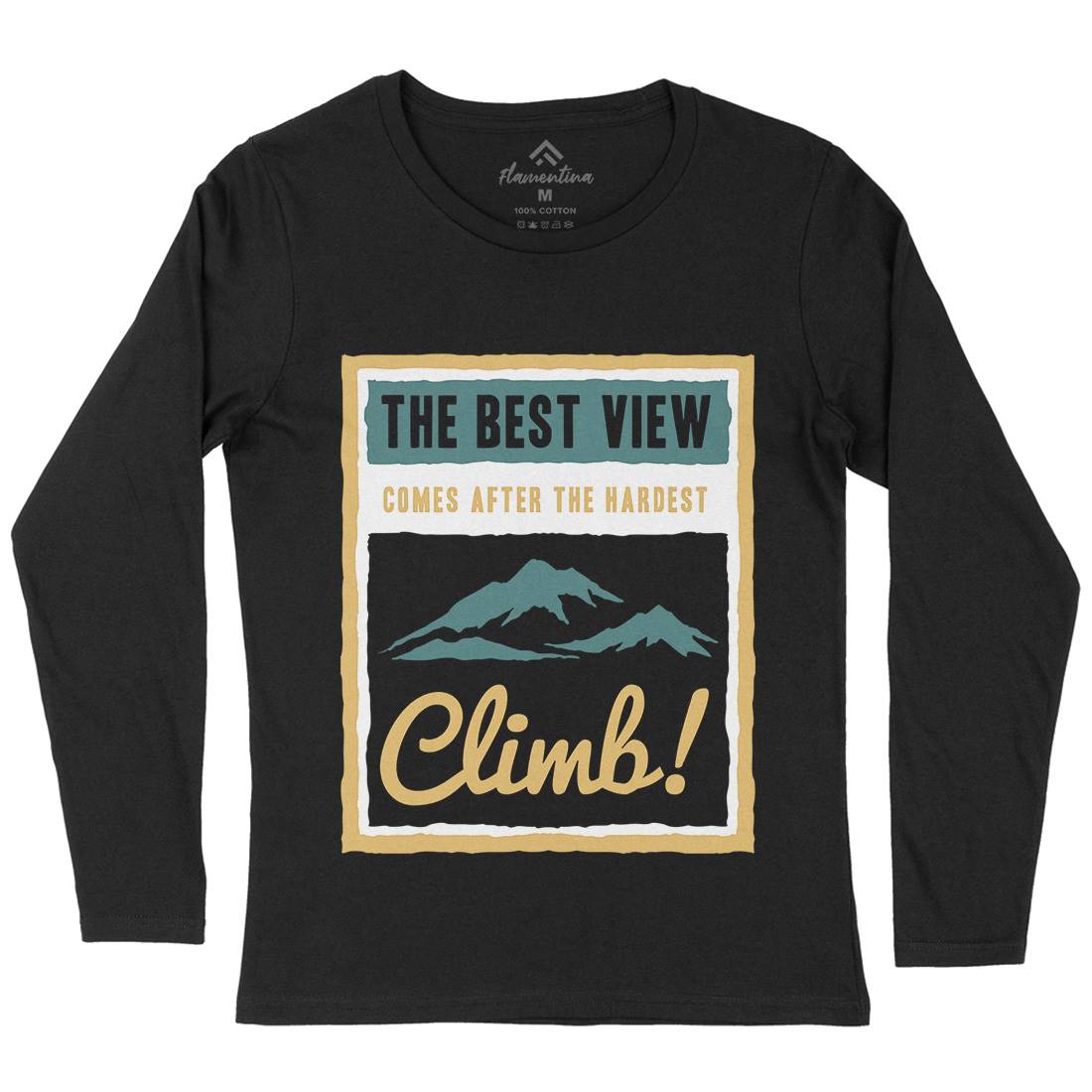 Hardest Climb Womens Long Sleeve T-Shirt Nature A381