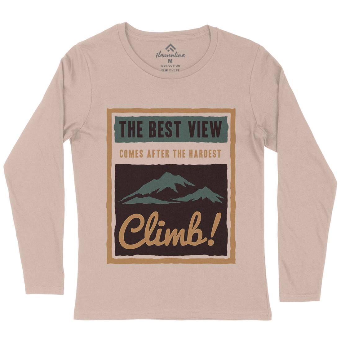 Hardest Climb Womens Long Sleeve T-Shirt Nature A381