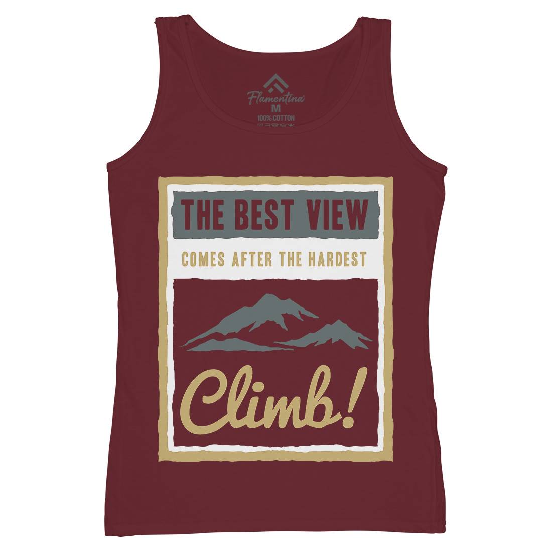 Hardest Climb Womens Organic Tank Top Vest Nature A381
