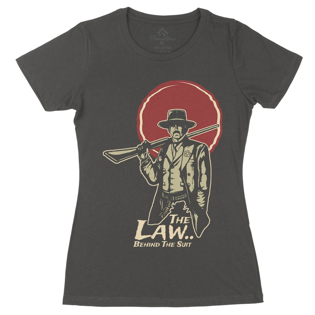 Law Behind Womens Organic Crew Neck T-Shirt American A382