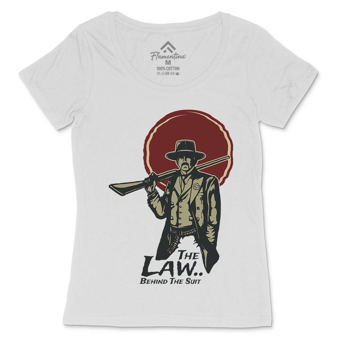 Law Behind Womens Scoop Neck T-Shirt American A382