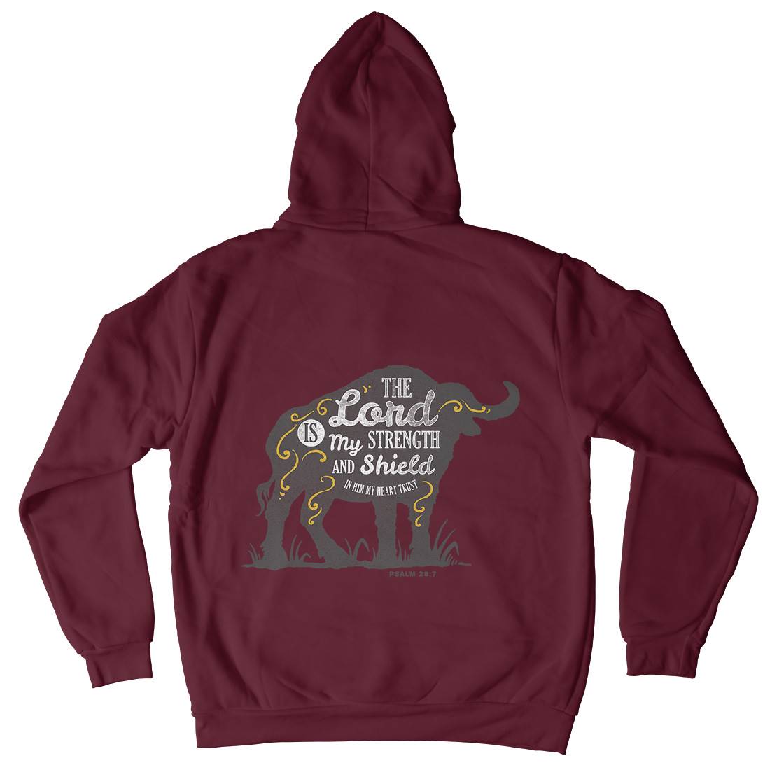 Lord Is My Strength Mens Hoodie With Pocket Religion A383