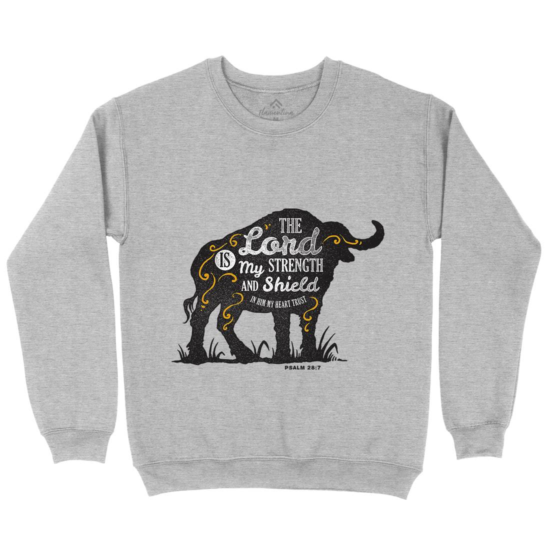 Lord Is My Strength Mens Crew Neck Sweatshirt Religion A383