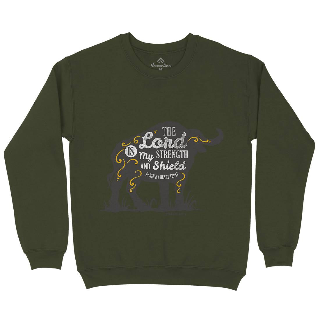 Lord Is My Strength Mens Crew Neck Sweatshirt Religion A383