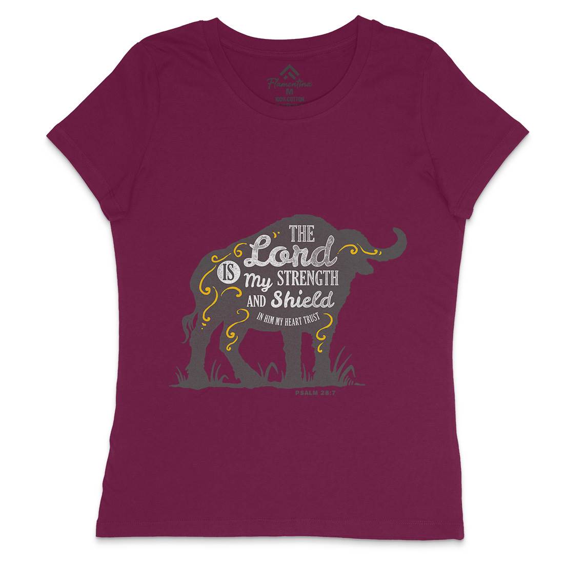 Lord Is My Strength Womens Crew Neck T-Shirt Religion A383