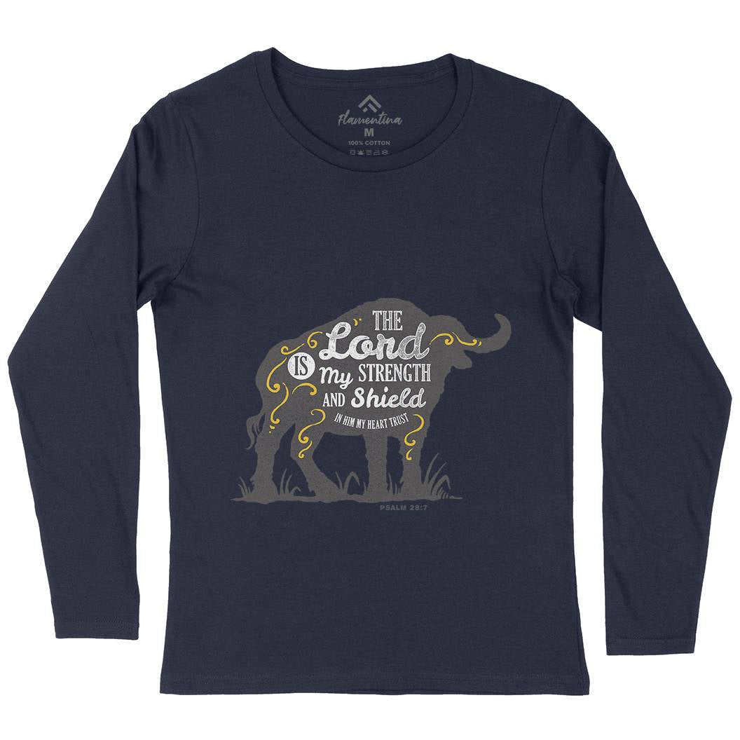 Lord Is My Strength Womens Long Sleeve T-Shirt Religion A383