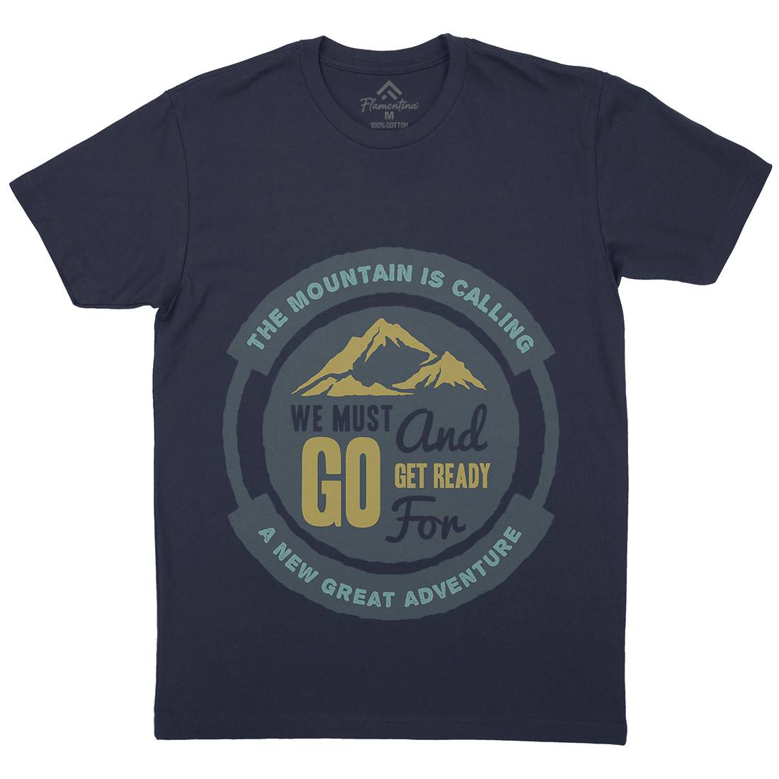 Mountain Mens Organic Crew Neck T-Shirt Nature A384