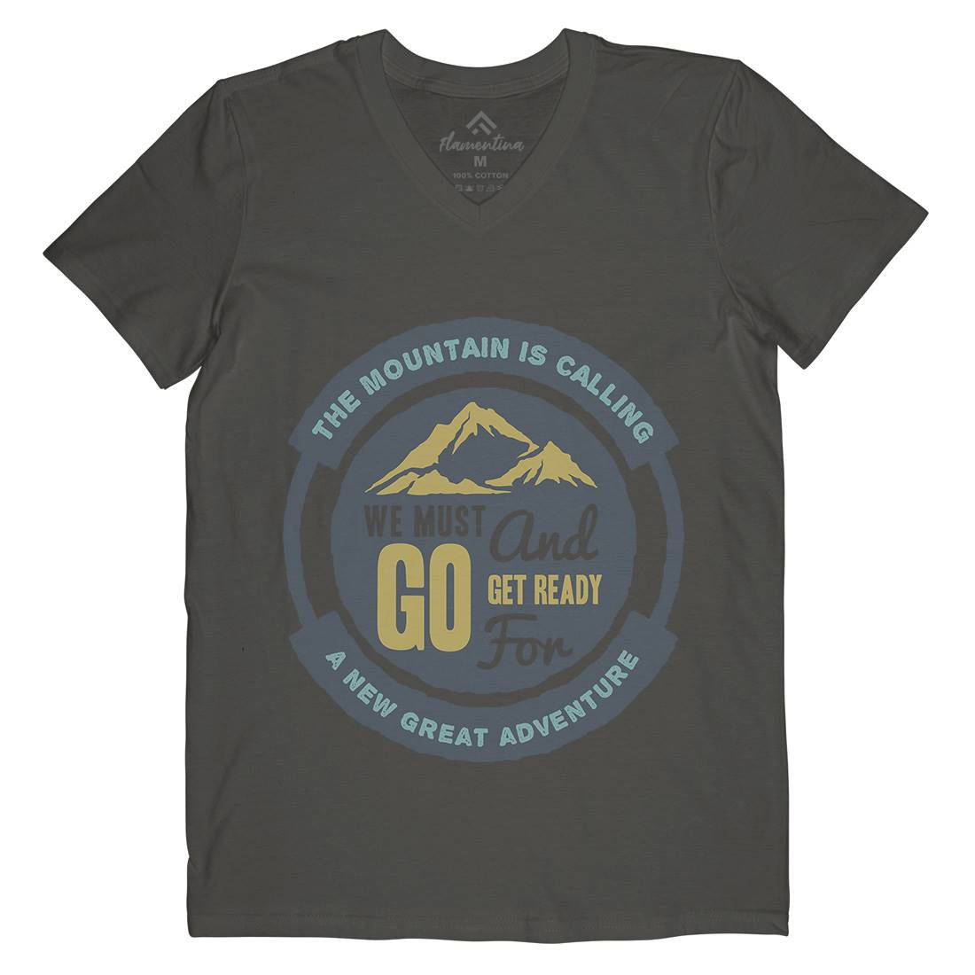 Mountain Mens V-Neck T-Shirt Nature A384