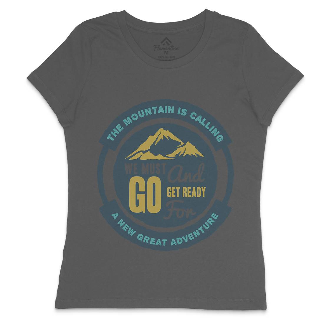 Mountain Womens Crew Neck T-Shirt Nature A384