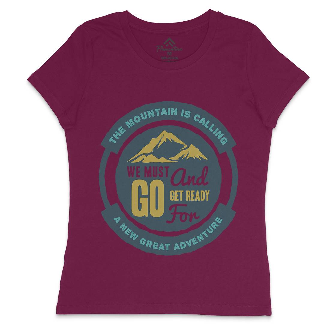 Mountain Womens Crew Neck T-Shirt Nature A384
