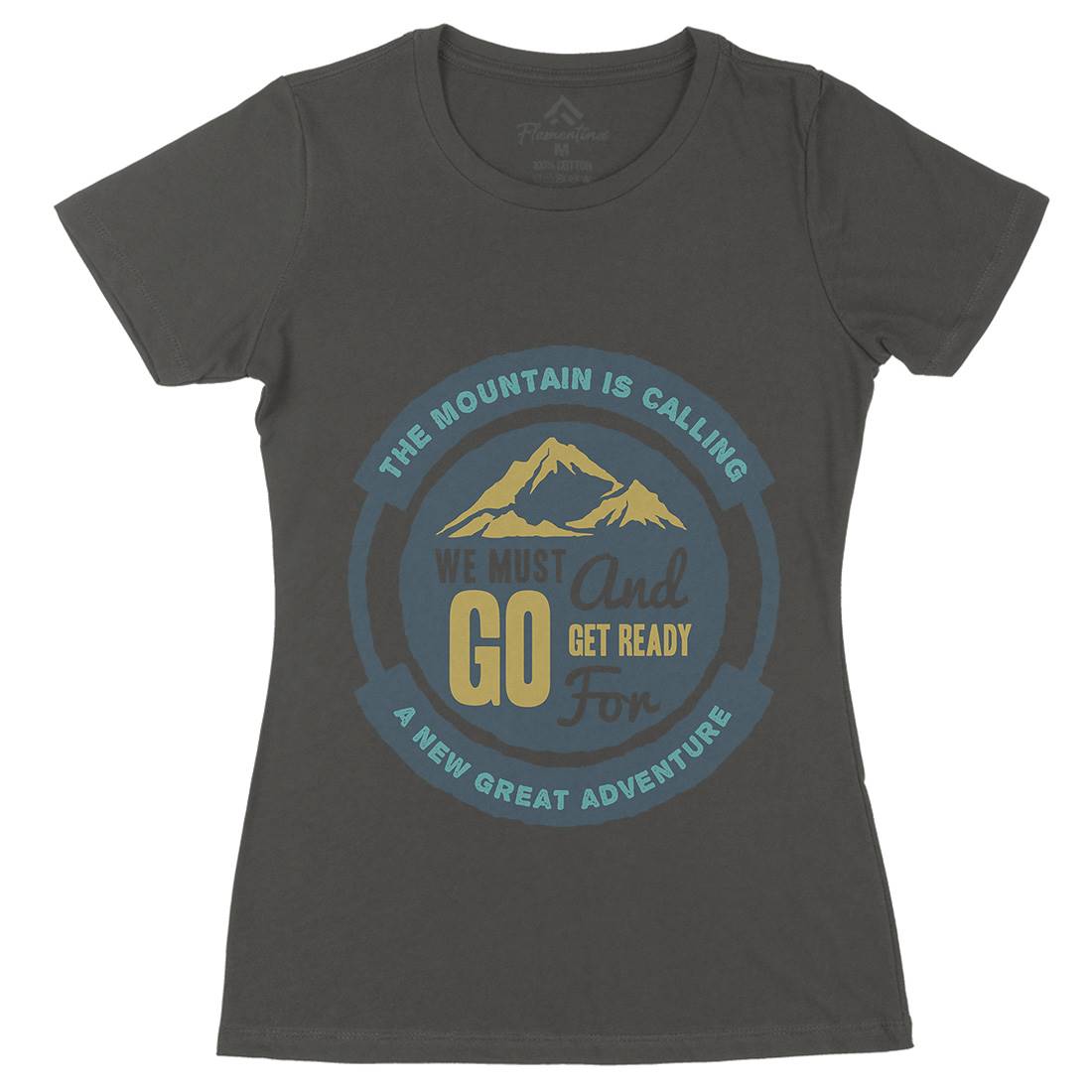 Mountain Womens Organic Crew Neck T-Shirt Nature A384