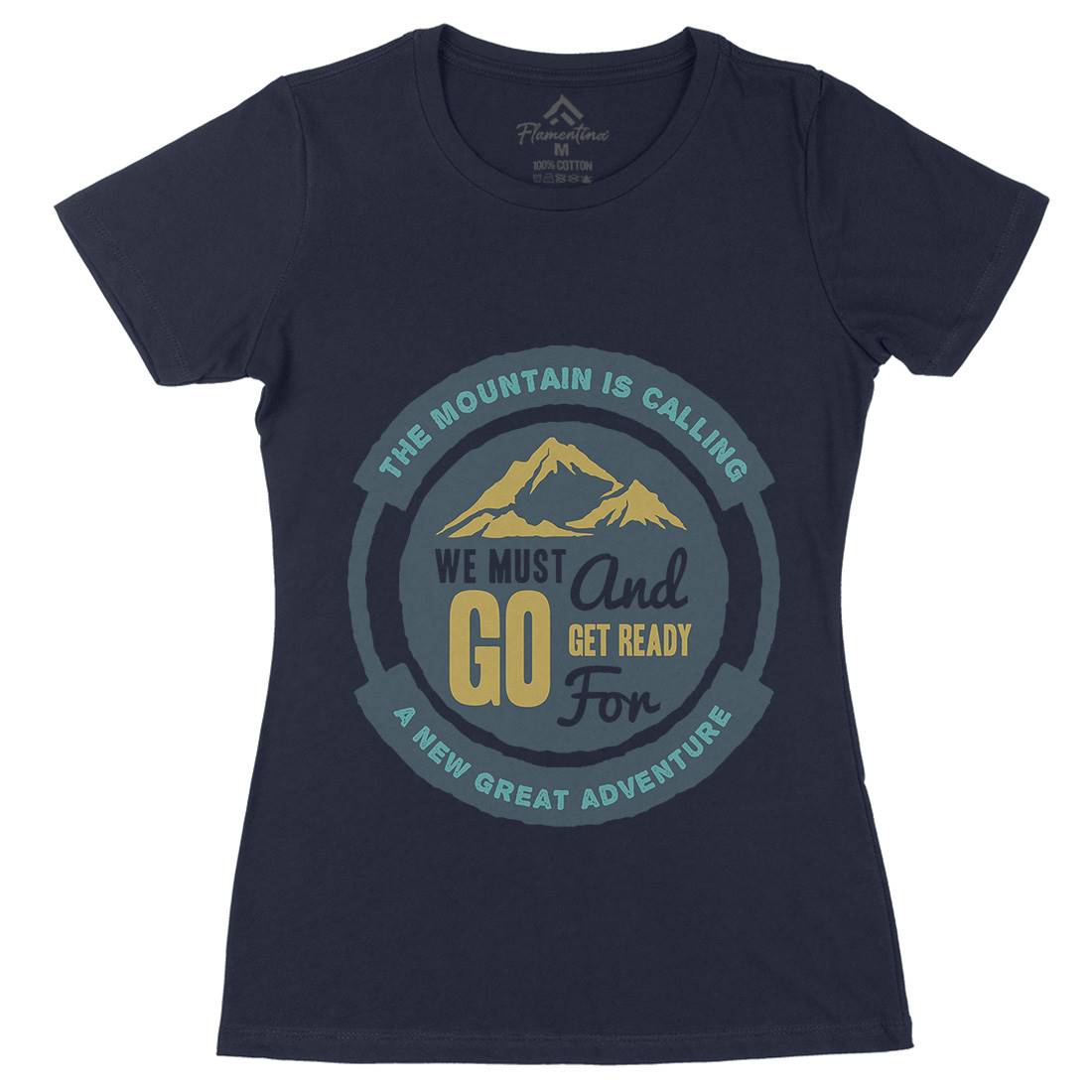 Mountain Womens Organic Crew Neck T-Shirt Nature A384
