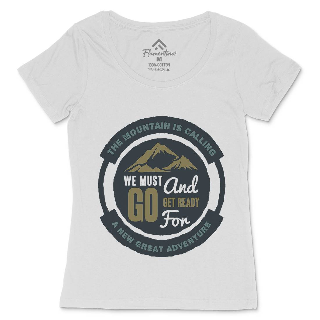 Mountain Womens Scoop Neck T-Shirt Nature A384
