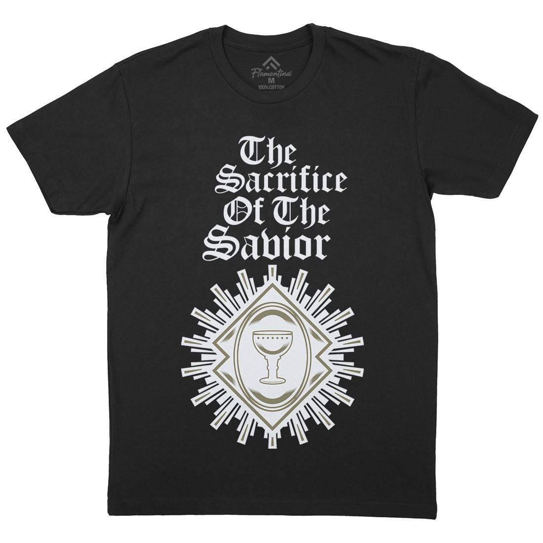 Sacrifice Of The Saviour Mens Organic Crew Neck T-Shirt Religion A385