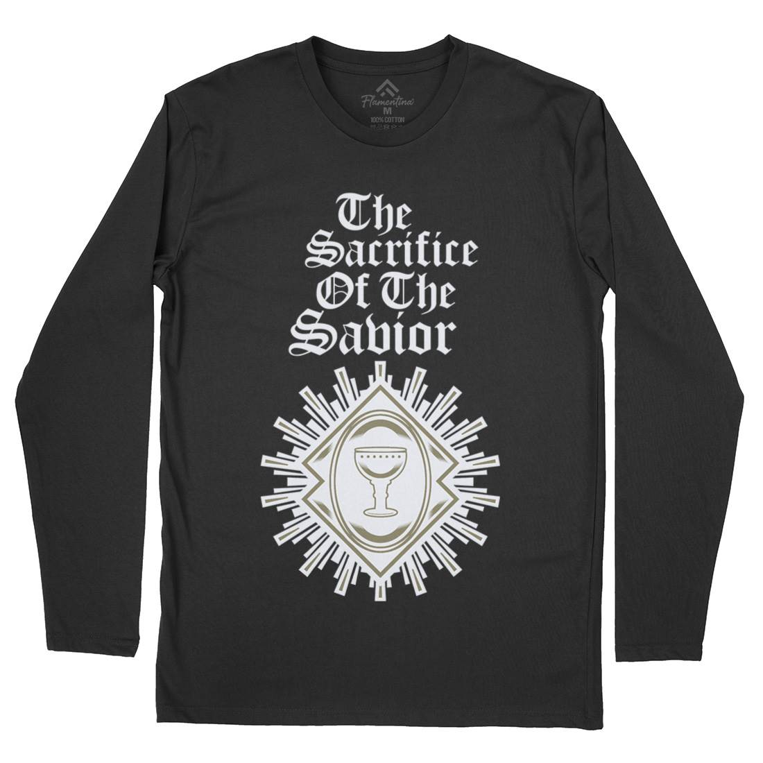 Sacrifice Of The Saviour Mens Long Sleeve T-Shirt Religion A385