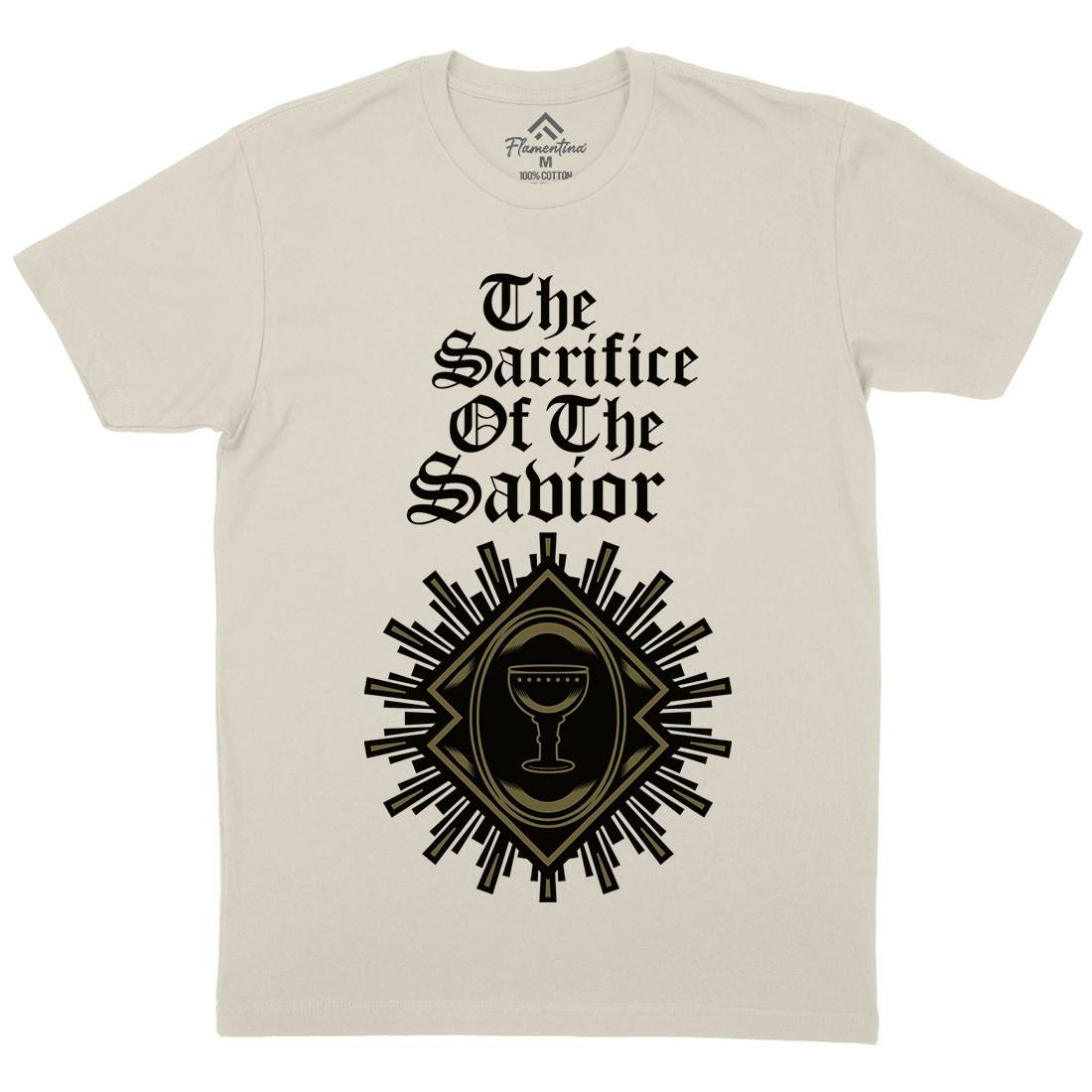 Sacrifice Of The Saviour Mens Organic Crew Neck T-Shirt Religion A385