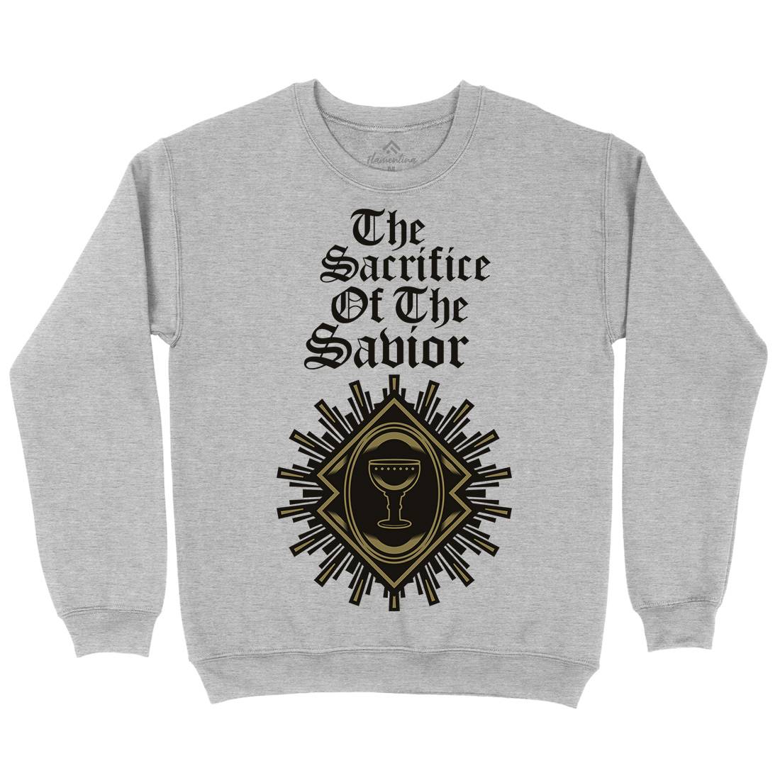 Sacrifice Of The Saviour Mens Crew Neck Sweatshirt Religion A385