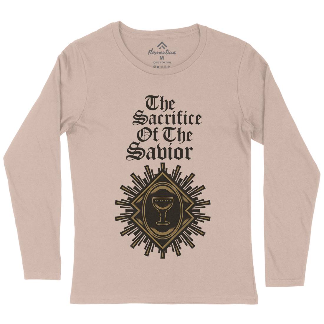 Sacrifice Of The Saviour Womens Long Sleeve T-Shirt Religion A385