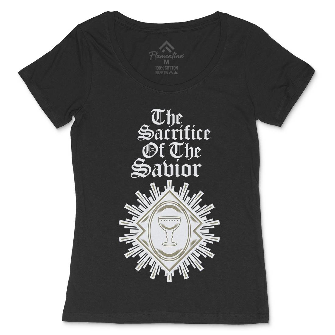 Sacrifice Of The Saviour Womens Scoop Neck T-Shirt Religion A385