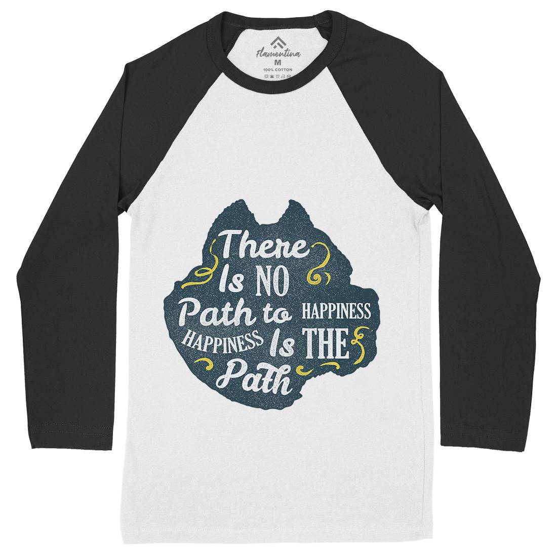 There Is No Path Mens Long Sleeve Baseball T-Shirt Religion A387