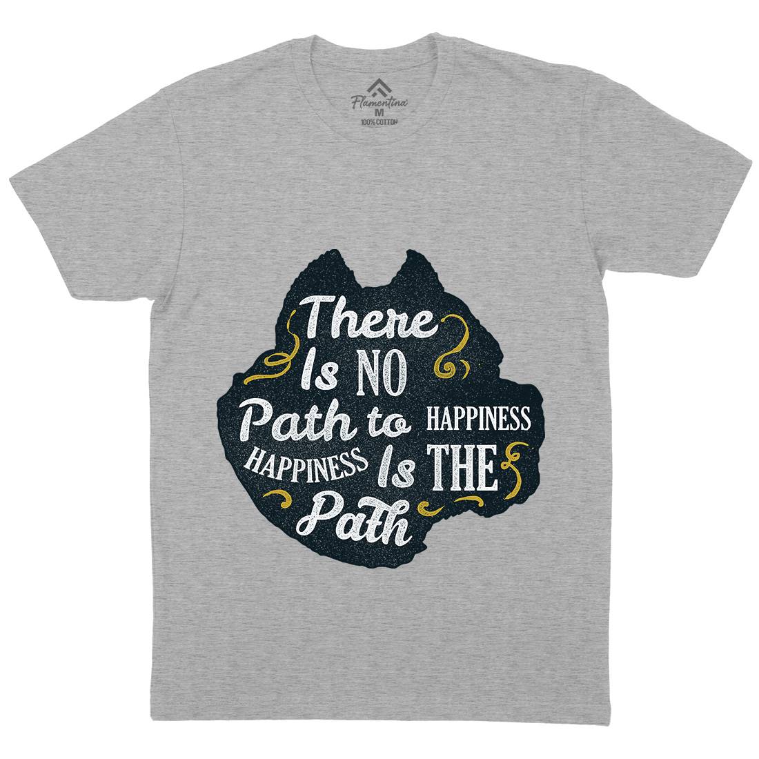 There Is No Path Mens Organic Crew Neck T-Shirt Religion A387
