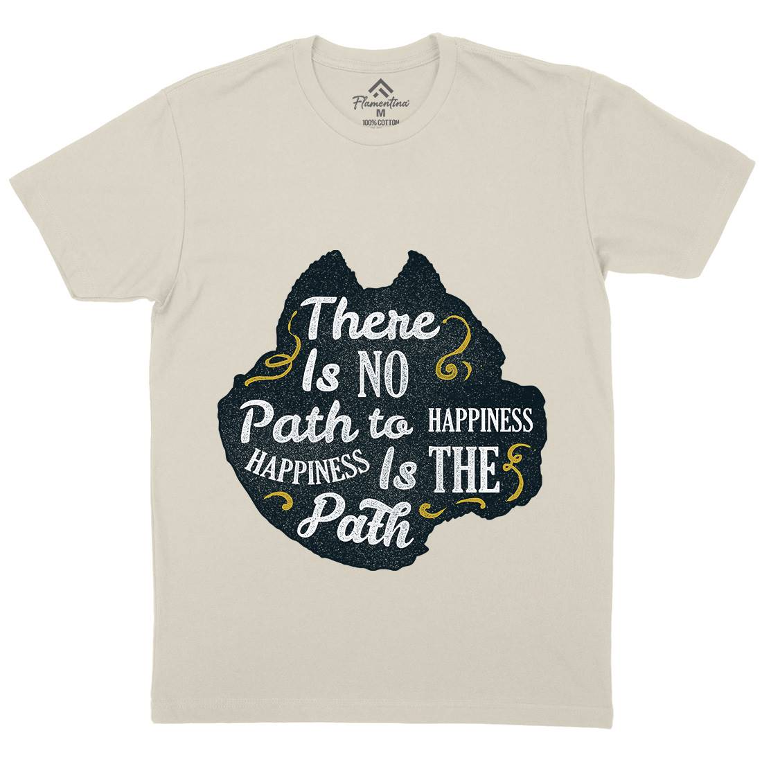 There Is No Path Mens Organic Crew Neck T-Shirt Religion A387