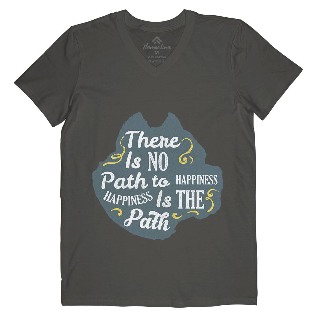 There Is No Path Mens V-Neck T-Shirt Religion A387