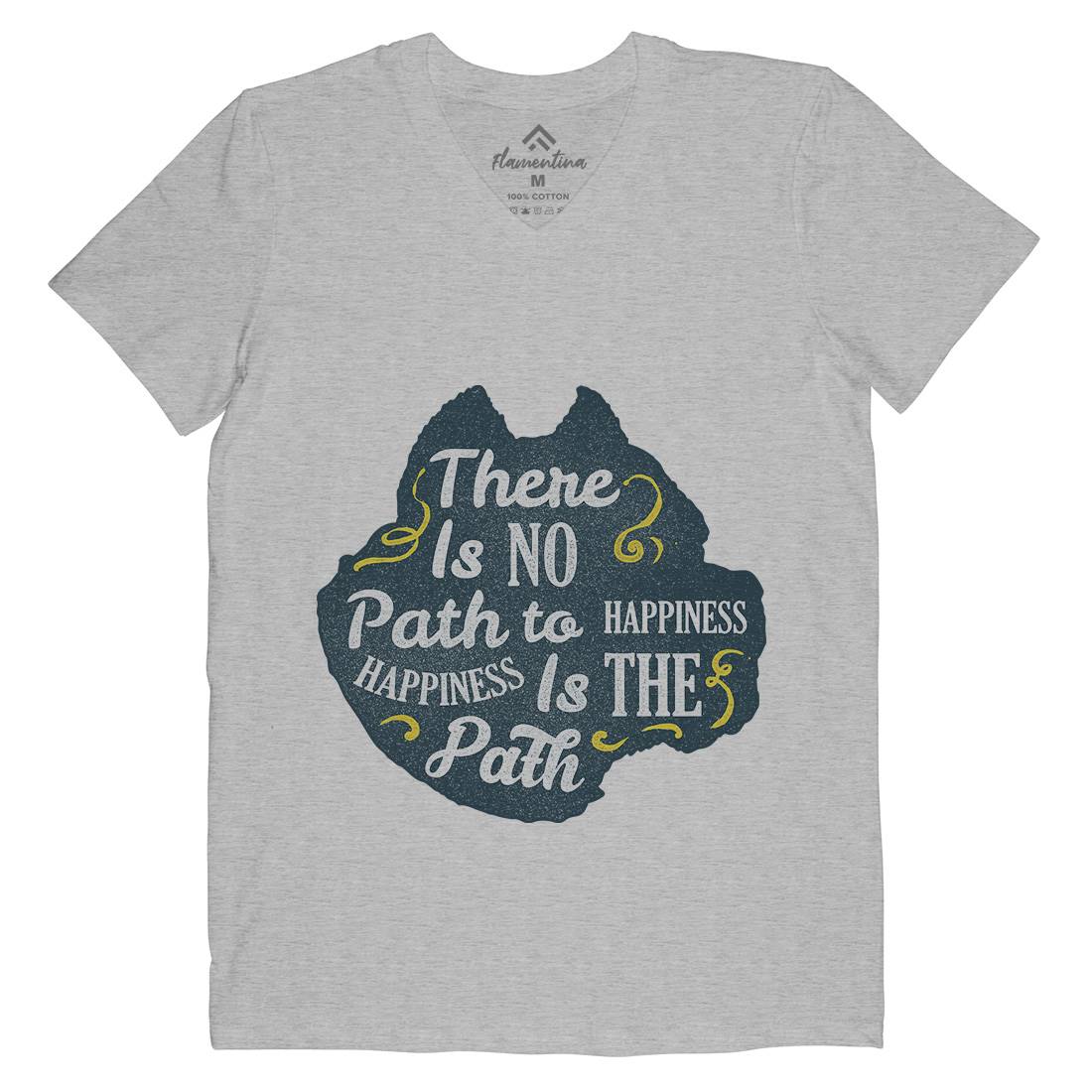 There Is No Path Mens V-Neck T-Shirt Religion A387