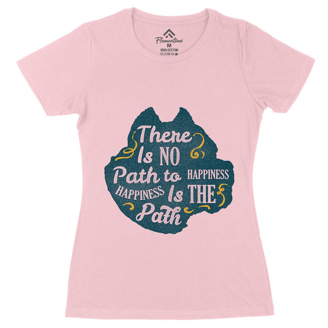 There Is No Path Womens Organic Crew Neck T-Shirt Religion A387