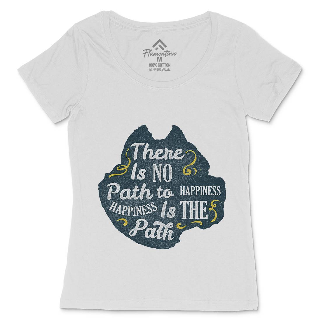 There Is No Path Womens Scoop Neck T-Shirt Religion A387