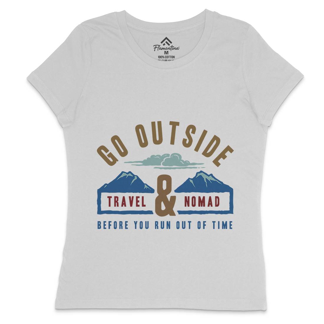 Travel And Nomad Womens Crew Neck T-Shirt Nature A388