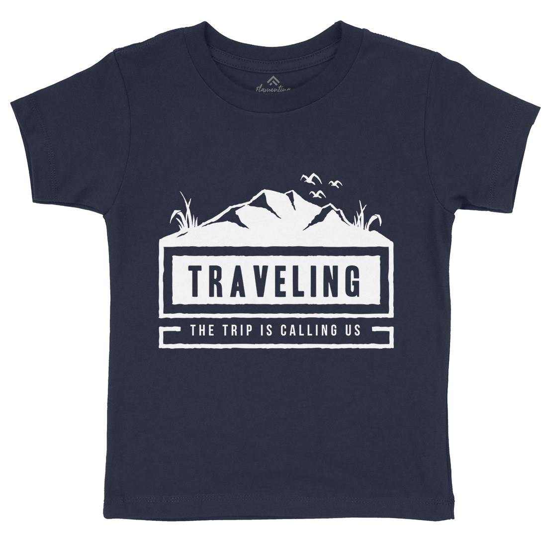 Traveling Outdoor Kids Crew Neck T-Shirt Nature A389