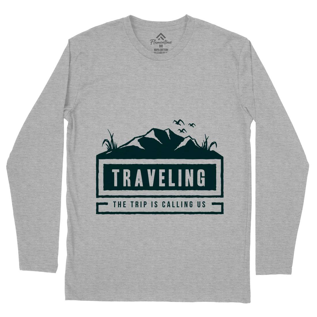 Traveling Outdoor Mens Long Sleeve T-Shirt Nature A389
