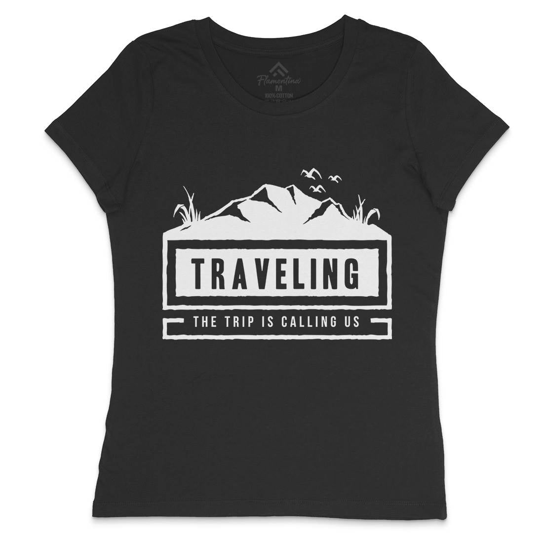 Traveling Outdoor Womens Crew Neck T-Shirt Nature A389